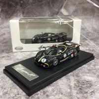 จอแอลซีดี1:64รุ่นรถ Paga Huayra R No.1อัลลอยหล่อตายรถสปอร์ต-สีดำ