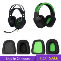 เปลี่ยนแผ่นรองหูฟัง Earpads โฟมสำหรับ Razer Electra V1V2หูฟังชุดหูฟังคุณภาพสูงสีดำสีเขียว1คู่ Earpads