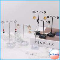 X-STARRY 3pcs รูปตัวที แท่นโชว์เครื่องประดับ โลหะสำหรับตกแต่ง อะคริลิค ชั้นเก็บของชั้น ทนทานต่อการใช้งาน ชั้นวางเครื่องประดับ ของใช้ในครัวเรือน