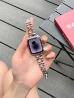 Cute Bow Slim Bracelet Metal Band For Apple Watch 7 6 SE 5 4 3 2 Lady Girl Stainless Steel Strap For iwatch 41mm 38mm 40mm 45MM Straps