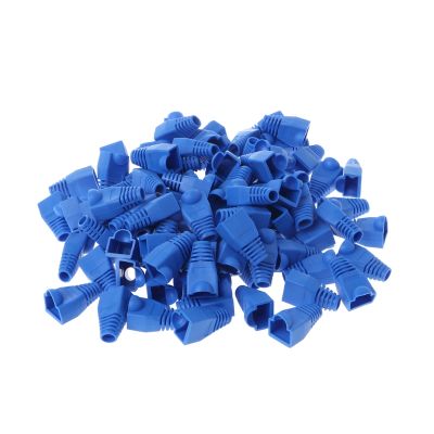 100 Pcs CAT5E CAT6 RJ45หมวก Ethernet สายเคเบิลเครือข่าย Strain Relief Boots Connector