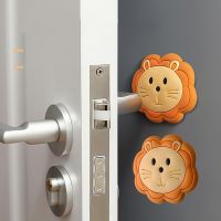 Cute Cartoon Mute Silicone Door Block Silicone Door Handle Bumpers Crash Pads Wall Protector Door Anticollision Handle Bumper Decorative Door Stops