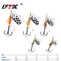 【DT】hot！ FTK Metal Spiner Bait Fishing 4g-14g Spinner Trout Perch Pike Salmon Spinnerbait Tackle