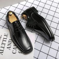 รองเท้าทำงานสำหรับผู้ชาย รองเท้าหนังสีดำ รองเท้าผู้ชาย Loafers รองเท้าหนังขนาดคิงไซส์ รองเท้าสุภาพบุรุษ รองเท้าหนังแต่งงาน รองเท้าหนังผู้ชาย รองเท้าทำงาน