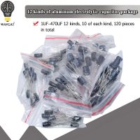 120pcs 12 value kit 1uF-470uF Electrolytic Capacitor Package for arduino 1UF 2.2UF 3.3UF 4.7UF 10UF 22UF 33UF 47UF 100UF 220UF