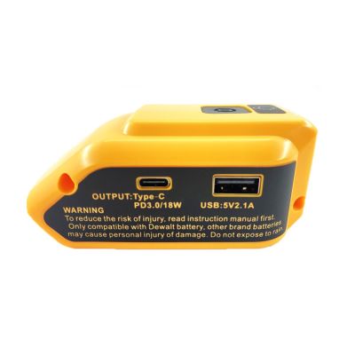 New Replacement DCB090 Power Source For Dewalt 20V Max 18V Battery Adapter With USB And TYPE-C LED Work Light