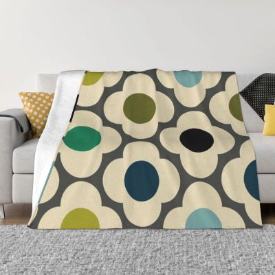 （in stock）Orla Kiely Mid Century Modern Scandinavian Floral Orla Art Blanket Sprint Blanket Throw Sofa Home Blanket Breathable and Soft（Can send pictures for customization）