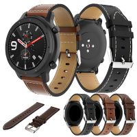 ❉☃❂ 22mm pasek dla Huami Amazfit GTR 47mm pasek z prawdziwej skóry zegarek pasek bransoletka zespoły dla Amazift tempo/stratos 3 2 2s akcesoria