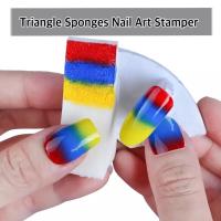 ?ฟองน้ำไล่สี ฟองน้ำเกลี่ยสี ฟองน้ำ8ชิ้น Soft Triangle Sponges Nail Art Stamper