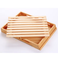 Eco-Friendly Wooden Serving Tray Natural Color Wood Cake Plate Bread Board Baking Store Display Plate CoffeeTea Trays