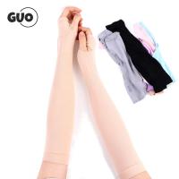 Ice Silk Sleeve Sunscreen Cuff Arm Sleeves Long Gloves Sun UV Protection Hand Protector Cover Anti-Slip Summer Outdoor Riding