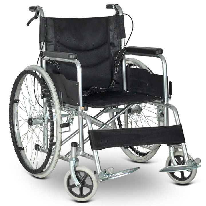 รถเข็นผู้สูงอายุ-wheelchair-รถเข็นผู้ป่วย-วีลแชร์-พับได้-พกพาสะดวก-น้ำหนักเบา-รถเข็นผู้ป่วย-น้ำหนักเบา-พับได้-travelรถเข็นวีลแชร์-เก้าอี้วีลแชร์แบบพับเก็บได้แบบง่ายๆ-careerรถเข็นผู้ป่วย