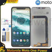 Beyondwolf จอแอลซีดีไอพีเอซแท้สำหรับ Motorola Moto One Power ชิ้นส่วนจอสัมผัสแอลซีดีของเครื่องแปลงดิจิทัลสำหรับ Motorola Moto One Power หน้าจอแสดงผล LCD