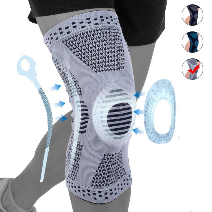 knee-brace-compression-sleeve-elastic-knee-wraps-with-silicone-gel-amp-spring-support-medical-grade-silicone-knee-protector