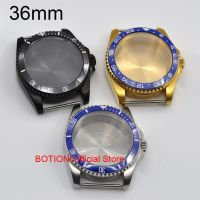 ▤ CORGEUT 36mm silver black rose gold sterile watch case sapphire glass fit NH35 NH36 ETA2824 2836 Miyota8215 DG2813 3804 movement