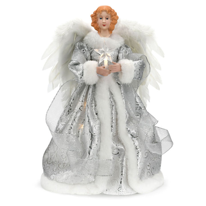 rego001 Angel Doll Tree Top Star New Year Party Prop Sparkling ...