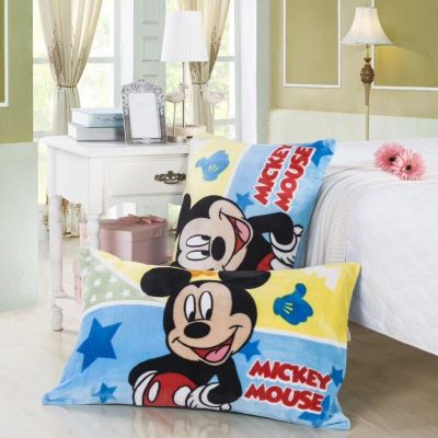 ปลอกหมอนคู่ลายมินนี่การ์ตูน Mickey Mouse 48X74cm ผ้าสักหลาดอ่อน1ชิ้นปลอกหมอนเตียงเด็กหญิงเด็กชายเด็ก
