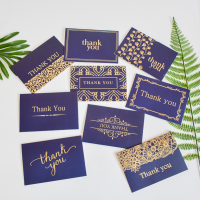 【9 PCS】High-end Business Thank You Card with Envelope Bronzing Greeting Card for Graduation Thanksgiving etc.