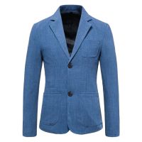 ZZOOI High Quality Mens Blue Blazer Jacket  Two Button Suit Men  Mens Wedding Blazers Plus Size 5XL