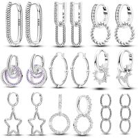 【DT】hot！ New 925 Sterling Earrings Snake Start Hoop Making Jewelry Gifts Wedding