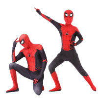 High Quality Spider Man Costume Fancy Dress Adult And Children Halloween Costume Red Black Spandex 3D Cosplay Clothing