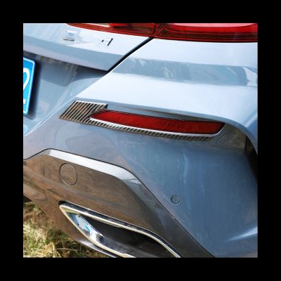 dfthrghd For BMW 8 Series G14 G15 G16 2019-2022 Carbon Fiber Car Rear Fog Light Eyebrow Frame Cover Trim Sticker Accessories