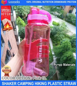 1000ml/2000ml 6 Color Herbalife Nutrition 24hour Drinkware Protein Shaker  Camping Hiking Straw Water Bottle Space Bottle - Water Bottles - AliExpress