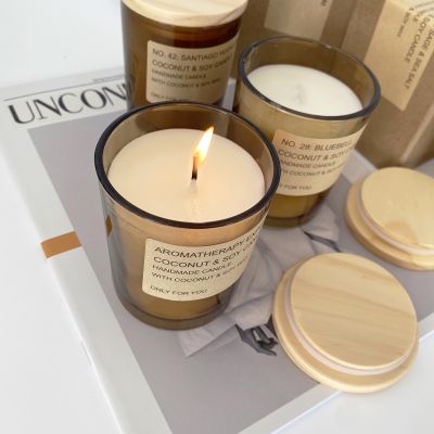 Nordic Creative Candles Simple Aromatherapy Bedroom Handmade Glass Jars Birthday Party Candles Home Decoration Scented Candles