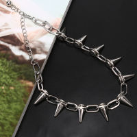 QN TANG New Spike Rivet Punk Collar Necklace Goth Rock Biker Link Chain Choker Jewelry