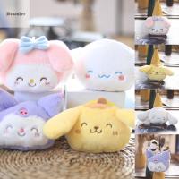 DINASHER Pompurin กระเป๋าลายการ์ตูน Kuromi กระเป๋าเมโลดี้กระเป๋าเงินกำมะหยี่ใส่เหรียญกระเป๋าจี้ Cinnamoroll กระเป๋าเหรียญพร้อมพวงกุญแจสร้างสรรค์กระเป๋าสตางค์ขนาดเล็กเด็ก