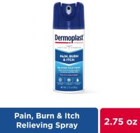 เดอร์โมพลาสต์ สเปรย์ ฉีดแผลสด ทุกอาการ Dermoplast Pain, Burn &amp; Itch Spray ลดความเจ็บปวดและบรรเทาอาการคันทันที หลังคลอดก็ใช้ได้ 2.75 ออนซ์