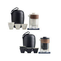 สำหรับหม้อชาชุดหลวม1ปิกนิก Fu กรณี4 Infuser เพื่อนกลางแจ้งชามินิหม้อชาแบบพกพาโรงแรมถ้วยเดินป่าเดินทางกังฟูด้วย