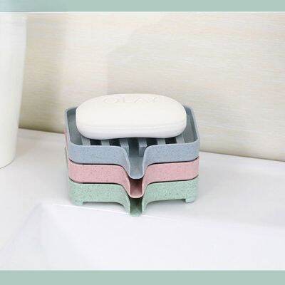 Household Drain Soap Dish New Bathroom Fixture Shower Soap Holder Kitchen Tools Sponge Storage Tray Soap Box Drain Accessories Soap Dishes