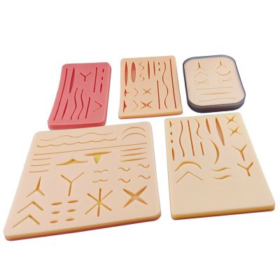 Medical Y Traumatic Skin Suture Model With Wound Silicone Suture Practice Pad Reusable Surgical Suture Silicone Teaching Model