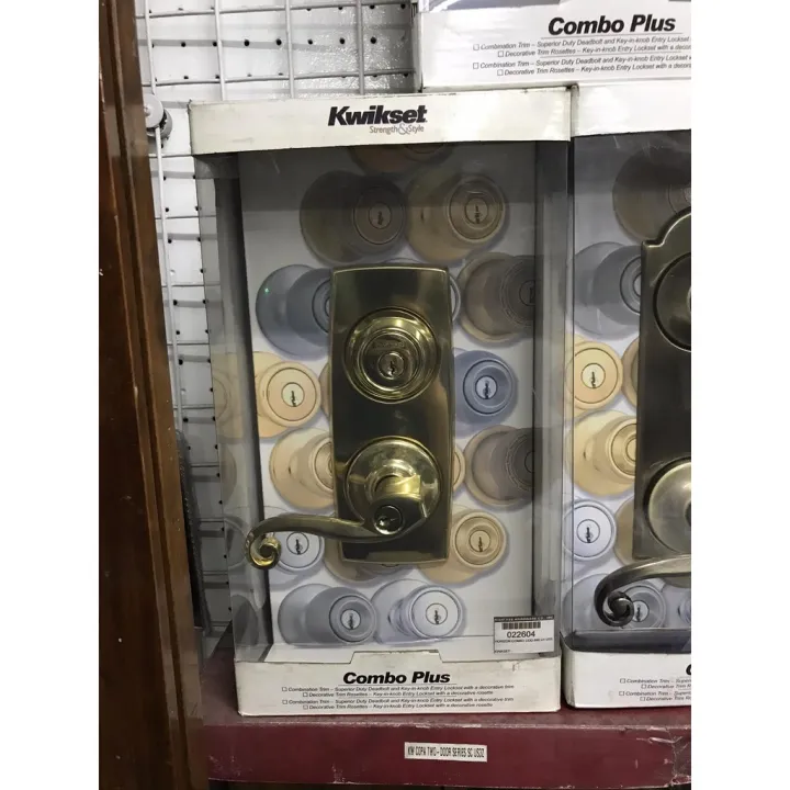 HOT kwikset handle set handleset single cylinder lever type and knob