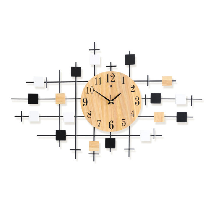 นาฬิกาตั้งโต๊ะแฟชั่นนอร์ดิก-ห้องนั่งเล่น-นาฬิกาติดผนังเงียบ-แฟชั่นที่บ้าน-นาฬิกาเรียบง่าย-ร้านอาหารที่แขวนผนัง-นาฬิกาผนังศิลปะเงียบ-pengluomaoyi
