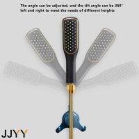 JJYY 360 ° หัวฝักบัวผู้ถือปรับ Self-Adhesive Shower Head cket Wall Mount 2 Hooks Stand ห้องน้ำ Universal