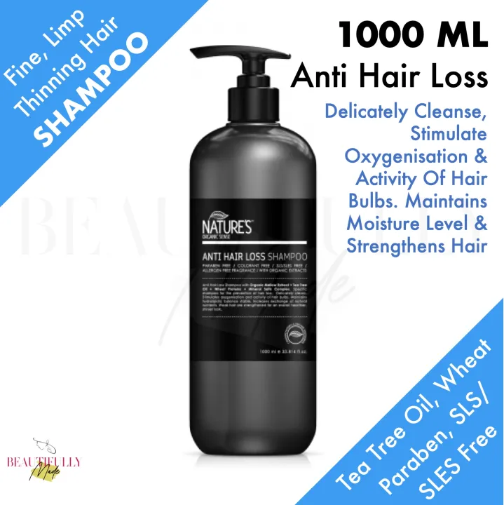 Natures Organic Sense Anti Hair Loss Shampoo 1000ml (with Pump) - Hair  Growth Shampoo (Advanced Hair Regrowth Treatment for Men / Women) | Lazada  Singapore