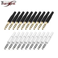 ❏♨ 10pcs White And Black 3.5mm Stereo Headset Plug 3/4 Poles 3.5 Audio Plug Jack Adapter Connector for Iphone New Outlet 2.5mm