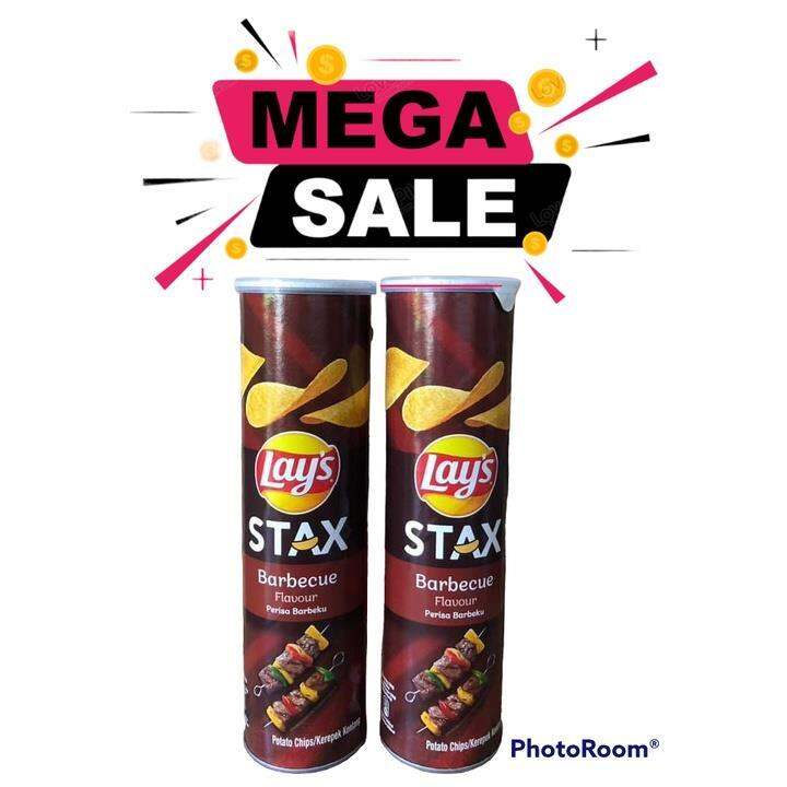 (Buy 1 Take 1) Lay's Stax Barbecue Flavored Potato Chips 170g Canister ...