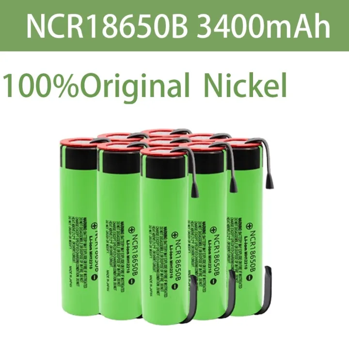 Original 18650 Battery NCR 18650B 3.7V 3400mAh Rechargeable Lithium ...