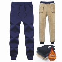 Mens Winter Pants Classic brand sweatpants super Warm Thick Pants cashmere Trousers For Men fleece Male long outdoors Pants men