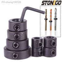 STONEGO 8pcs 3mm-16mm Woodworking Drill Locator Drill Bit Depth Stop Collars Ring Limit Ring For Drill Bit