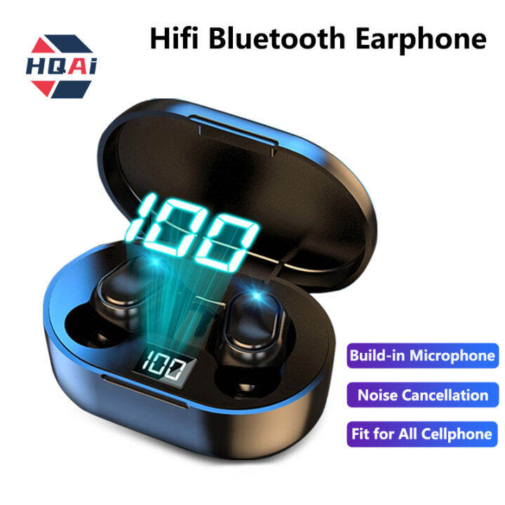 HQAi Wireless Headset Bluetooth Earphones TWS Buildin Microphone In