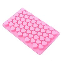 55 Love Mini Heart Shape Silicone Chocolate Pink Ice Cube Tools Refrigerator Baking Kitchen Cake Cookie Fudge Sugar Jelly Mold