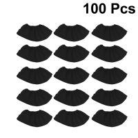 100Pcs Black Disposable Non-woven Shoe Cover Thick Nonwoven Shoe Cover One-time Shoe Cover Non-slip Shoe Cover Shoes Accessories