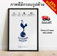Tottenham Hotspurs Spurs - Statistics + FRAME ภาพโปสเตอร์สำหรับตกแต่งบ้านของตกแต่งบ้าน Poster Picture for Home Decoration, Home Décor