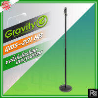 Gravity GVT-GMS231HB Straight Microphone One Hand ขาตั้งไมค์ตั้งพื้น ฐานกลม ปรับระดับได้ ออโต้ล็อค ขาตั้งไมโครโฟน ฐานกลม แบบตรง GMS231HB Straight Microphone Stand with Round Base