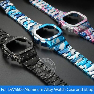 ▤卍✘ DW5600 GW-5600 Refitted Titanium Aluminum Alloy Watchband Bezel Set For G-SHOCK Casio DW-5600 GW-B5600 สายนาฬิกาและตัวเรือน