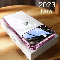 Luxury Plating Clear Hard PC Glass Lens Phone Case For iPhone 11 12 13 14 Pro Max XR XS X 7 8 Plus Camera Protector Cover Cases